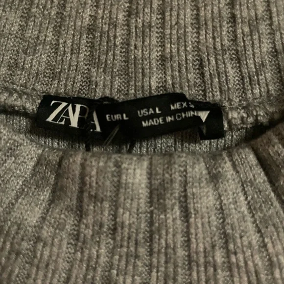 Zara dress mini jewel rhinestone party ribbed sweater turtleneck - Picture 5 of 6